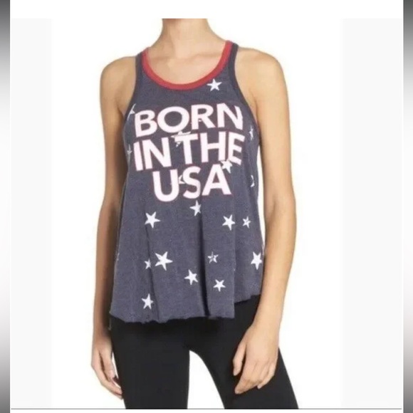 Chaser Cropped USA Patriotic Tank - Picture 8 of 8